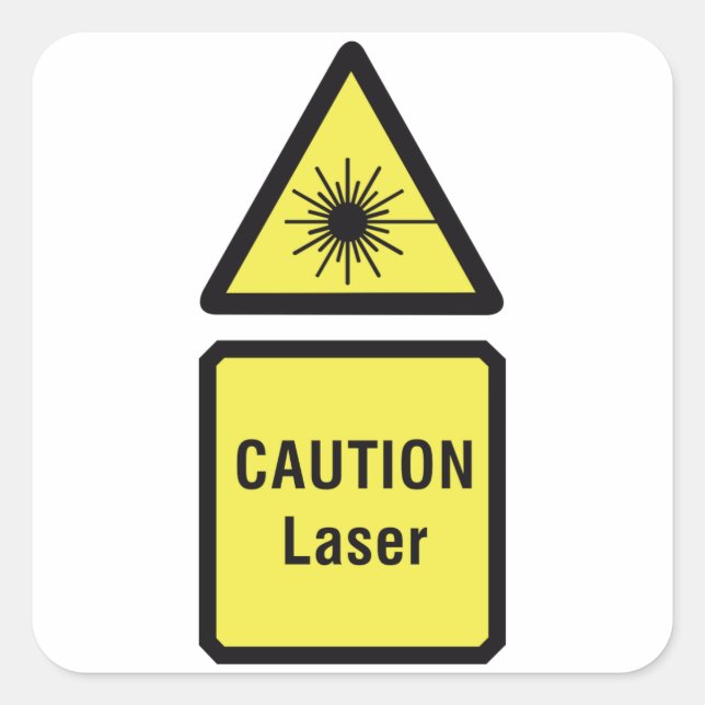 Adesivos laser de precaução (Frente)