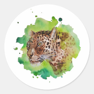 Adesivos Leopardo de Aquarela