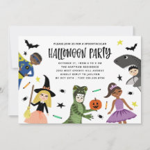 Adesivos Lindos Convite de Festa de Halloween Mode