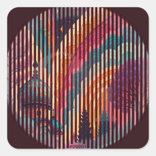 Adesivos Listrados Boho Dome #00001 – Personalizáv