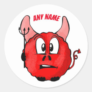 Adesivos Little Devil vermelhos personalizados