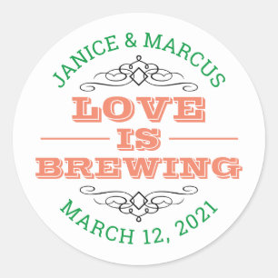 Adesivos Love is Brewing