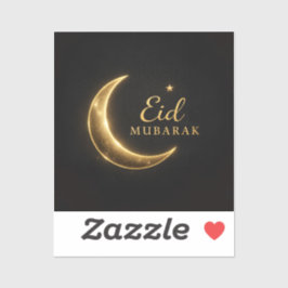 Adesivos Luxuosos Preto e Dourado Eid Mubarak – El