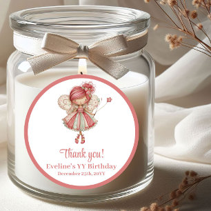 Adesivos Mágicos de Aniversário de Menina com Flor