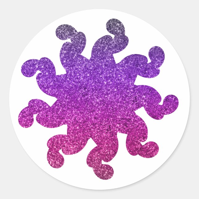 Adesivos Mandala Brilhantes Roxo e Rosa (Frente)