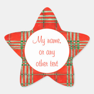 ADESIVOS MATTE STICKERS TARTAN VERMELHO SCOTT