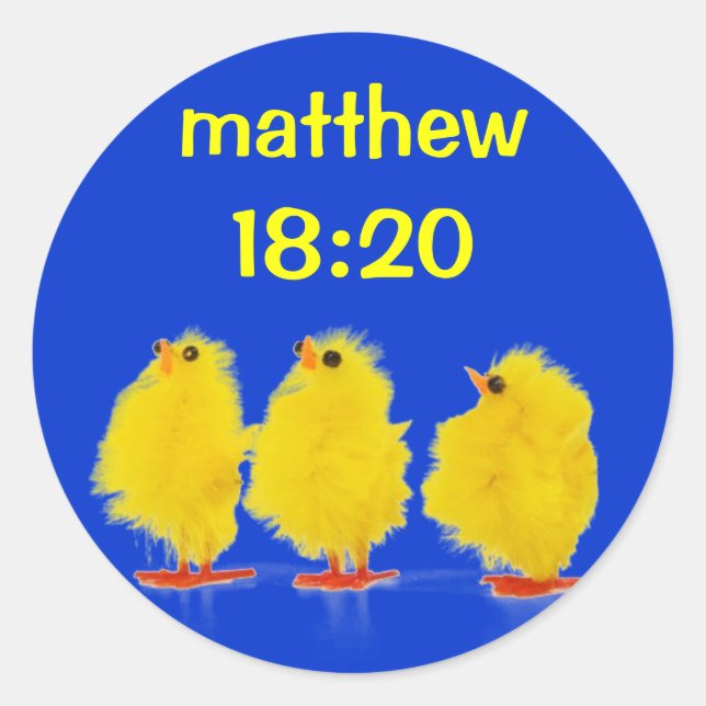 adesivos matthew 18:20 (Frente)