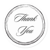 Adesivos minimalistas de agradecimento