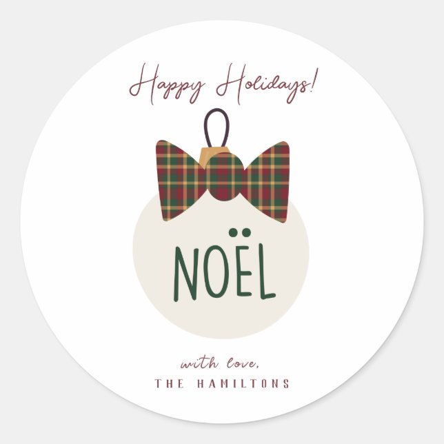 Adesivos Modernos de Natal Fofo e Alegre (Frente)