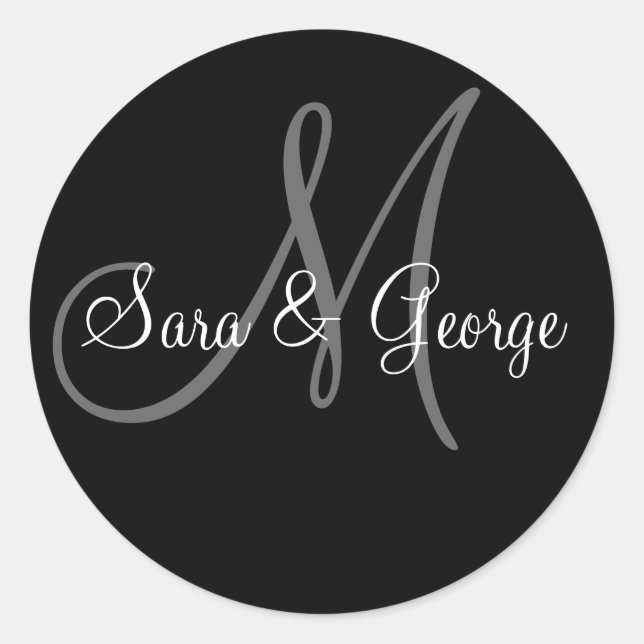 Adesivos monogramas de casamento (Frente)