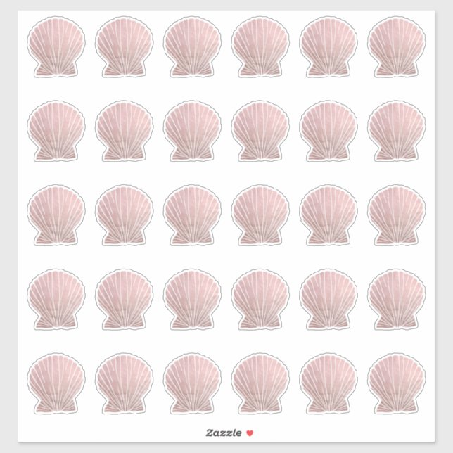 Adesivos Múltiplos Rose Gold Seashell (Folha)
