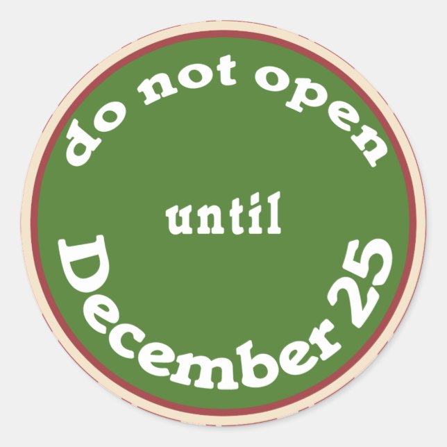 Adesivos Não Abra Até O Natal (Frente)