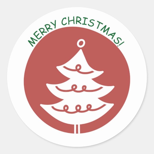 ADESIVOS NATAL FELIZ ÁRVORE DE NATAL VERMELHA  (Frente)