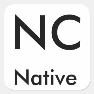 Adesivos nativos da Carolina do Norte (Preto/Grand
