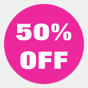 Adesivos neon de 50 por cento de desconto para pro