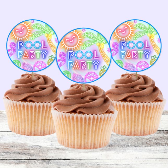 Adesivos Neon Piscina Party (Criador carregado)