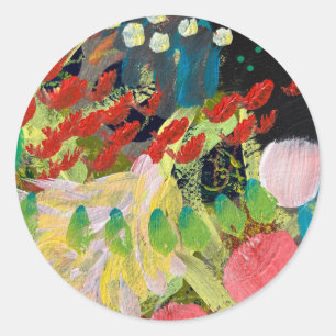 Adesivos no Design de Flores na Noite