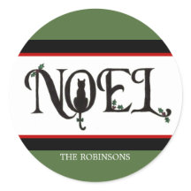 Adesivos Noel Cat Holiday