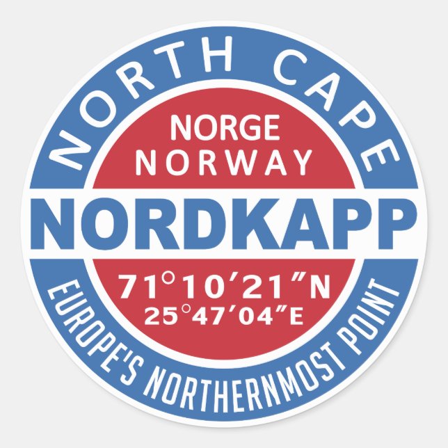 Adesivos NORDKAPP da Noruega (Frente)