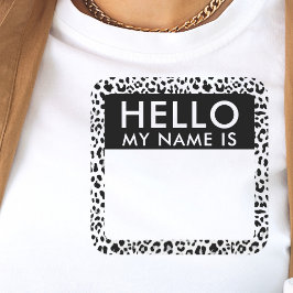 Adesivos Olá Meu Nome É Leopardo