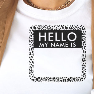 Adesivos Olá Meu Nome É Leopardo