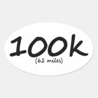 Adesivos ovais Ultra maraton de 100 k 4 por folha