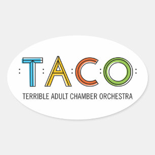 Adesivos Oval Taco Oval de 4,5" x 2,7" (4), brilha