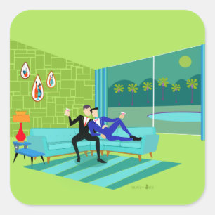Adesivos para Casais de Gay Românticos Retroativo