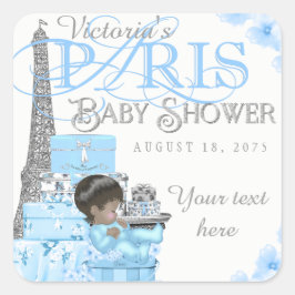 Adesivos para Chá de Bebê do Menino Paris