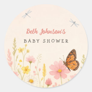 Adesivos para Chá de Bebê Little Wildflower