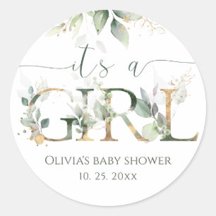 Adesivos para Chá de Bebê Menina