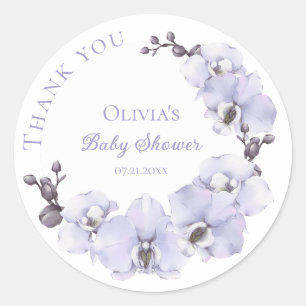Adesivos para Chá de Bebê Orquídea Lavanda - Flora