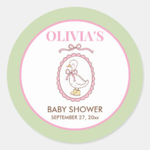 Adesivos para Chá de Bebê Pink Goose Personaliza