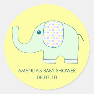 Adesivos para Chás de fraldas de elefante, YB