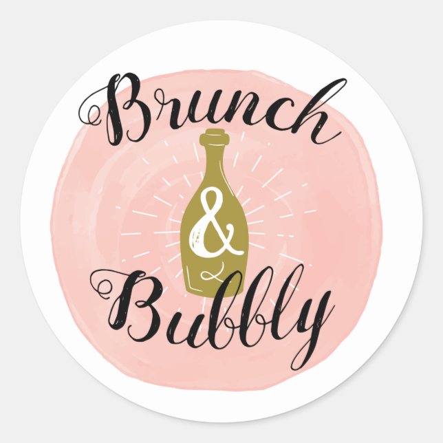 Adesivos para Chás de panela de Brunch e Bolha (Frente)