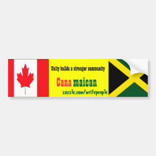 Adesivos para-choques de unidade jamaicana-canadia
