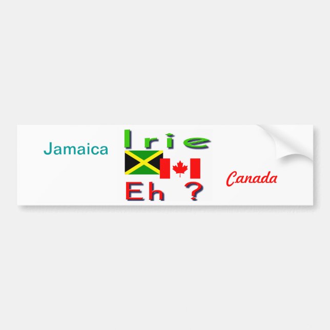 Adesivos para-choques jamaicanos-canadenses (Frente)