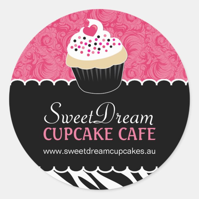 Adesivos para Cupcakes de impressão em zebra decor (Frente)