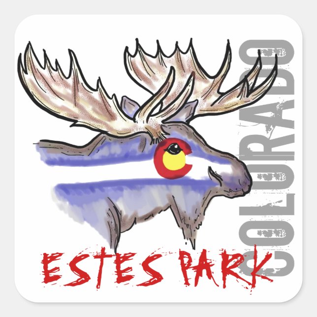 adesivos para design de elk do Estes Park Colorado (Frente)