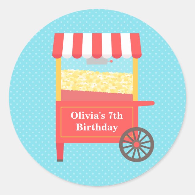 Adesivos para Festa de Aniversário Infantil com Pi (Frente)