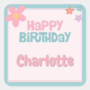 Adesivos para Festa de Aniversário Pastel