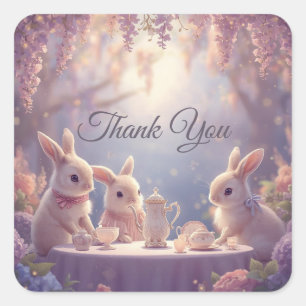 Adesivos para Festa do Chá do Bunny – Jardim de Fa
