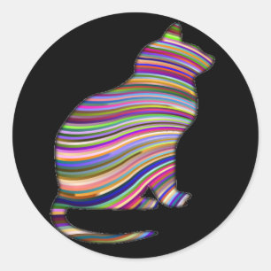 adesivos para gatos-do-arco-íris