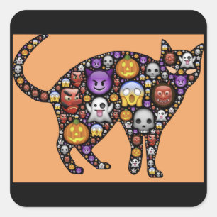 adesivos para gatos emoji de halloween