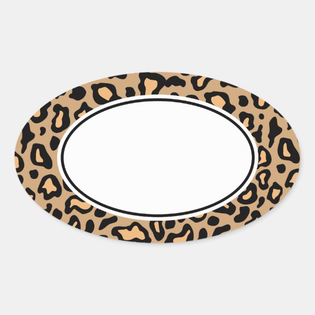 Adesivos para impressão de animais leopardo (Frente)