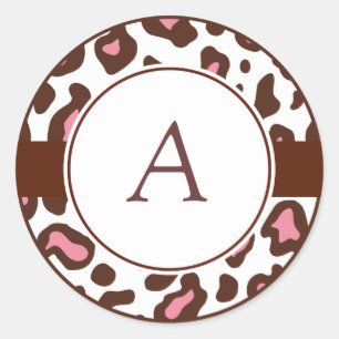 Adesivos para impressão do Leopardo monograma