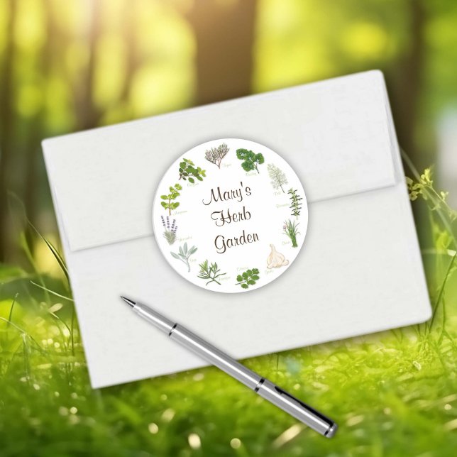 Adesivos para Jardim de Ervas (Herb Garden Stickers
Fragrant, flavorful herbs and spices, customize with your text. )