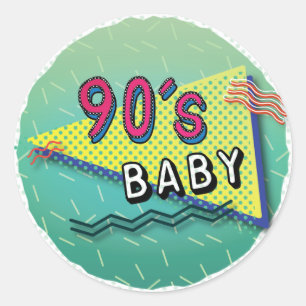 Adesivos para padrões de bebê dos anos 90