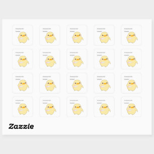 Adesivos para pintinho amarelo-claro