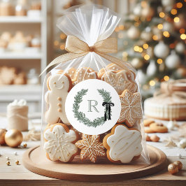 Adesivos para presente com Grinalda Clássica Monog